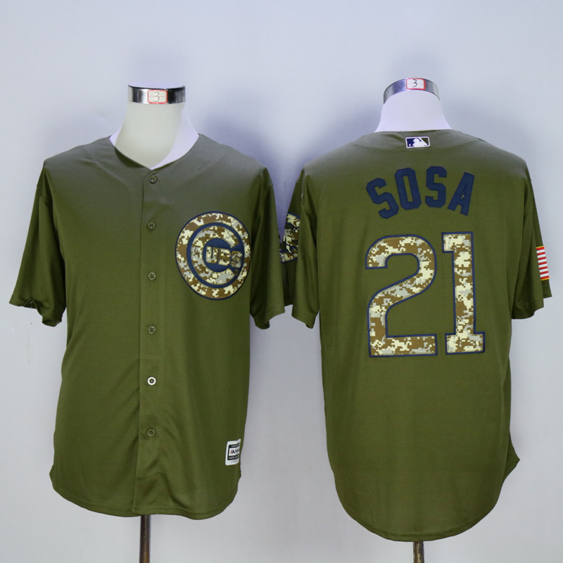 Men Chicago Cubs #21 Sosa Green MLB Jerseys->chicago cubs->MLB Jersey